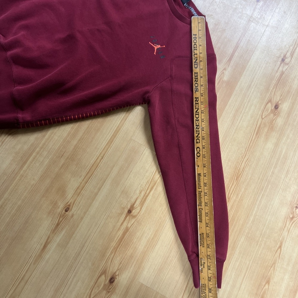 Nike Air Jordan Gradient‎ Sweatshirt Mens Men Maroon Red Pullover - Picture 10 of 10